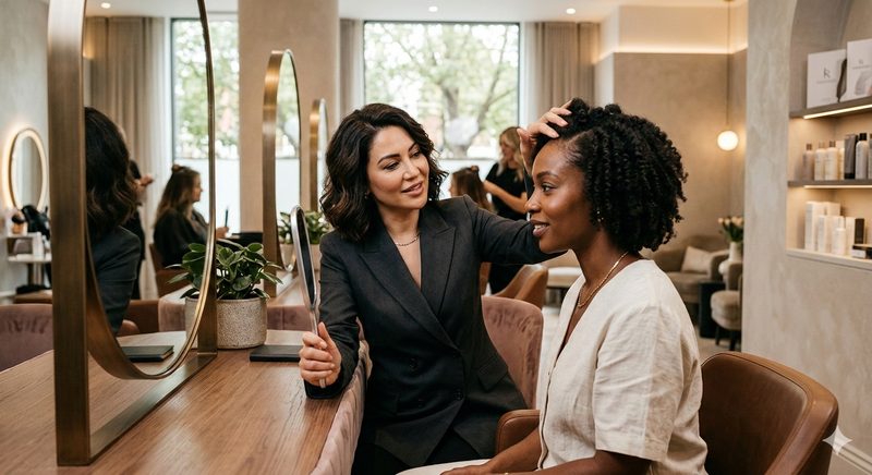 Private consultation at the salon